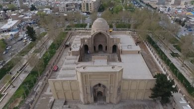 تصویر در حاشیه گازکشی مسجد جامع ورامین نگین درخشان استان تهران